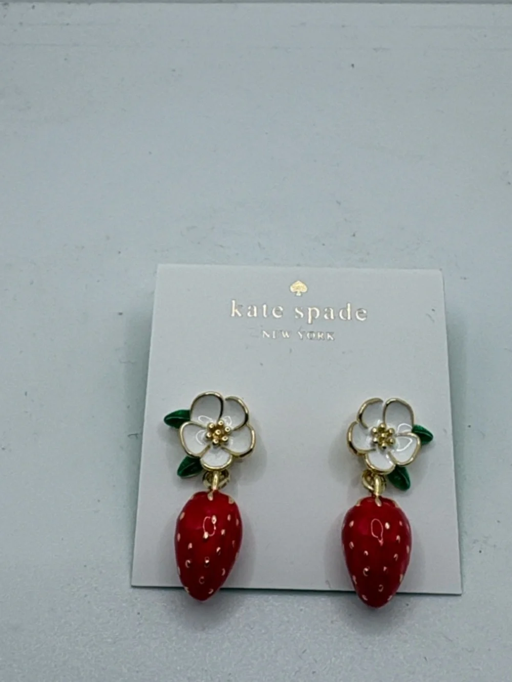 kate spade Red and White Strawberry Drop Earrings - Picture 3 of 6